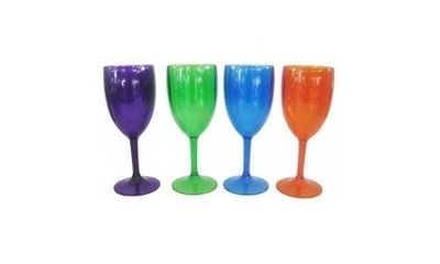 Coloured Acrylic Wine Glasses