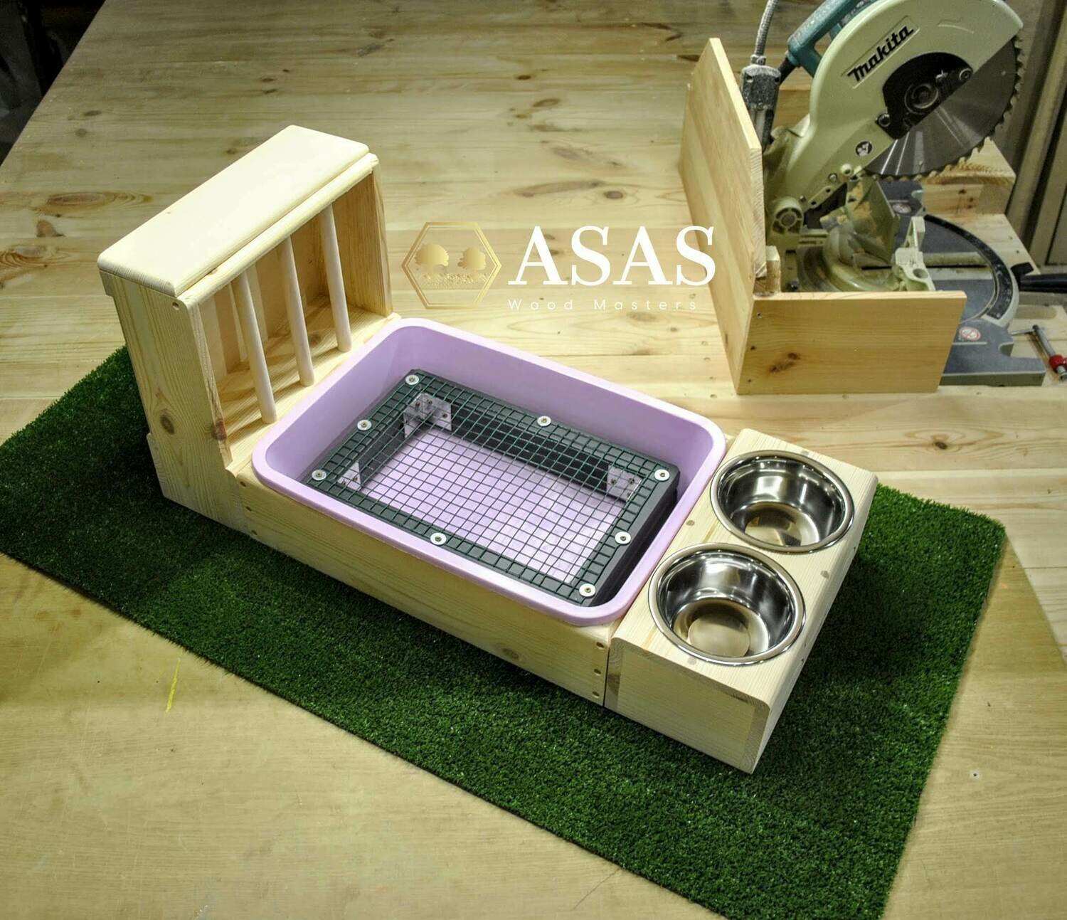 hay feeder with litter box