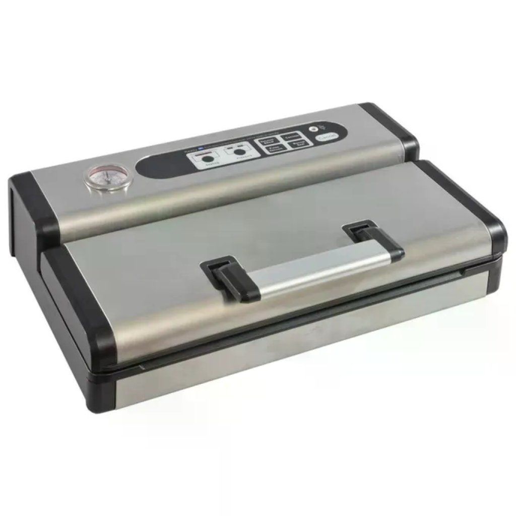 Reber 9720N V-Pro Macchina per Sottovuoto 130W 18 lt-min -900 mbar Doppia Saldatura 31 cm colore Acciaio