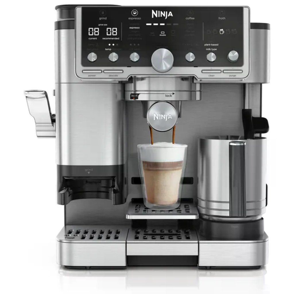 NINJA NINJ ES701EU Macchina da Caffe' Automatica-Manuale ES701EU 2 Litri Nero Acciaio NINJA NINJ ES701EU Macchina da Caffe' Automatica-Manuale ES701EU 2 Litri Nero Acciaio