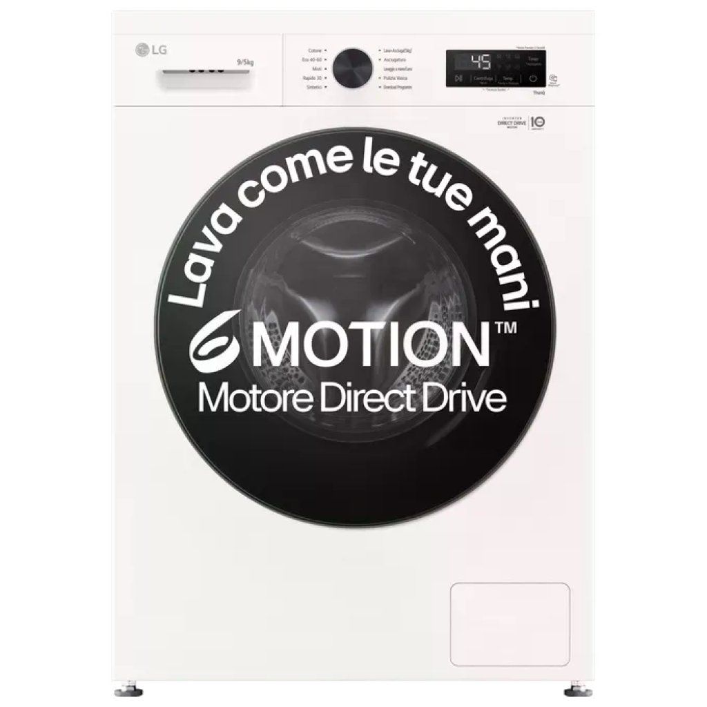 LG W4NX1095NWB Serie X1 Lavasciuga Frontale 9-5 Kg 1400 rpm Classe A-E 6 Motion Direct Drive Wi LG W4NX1095NWB Serie X1 Lavasciuga Frontale 9-5 Kg 1400 rpm Classe A-E 6 Motion Direct Drive Wi
