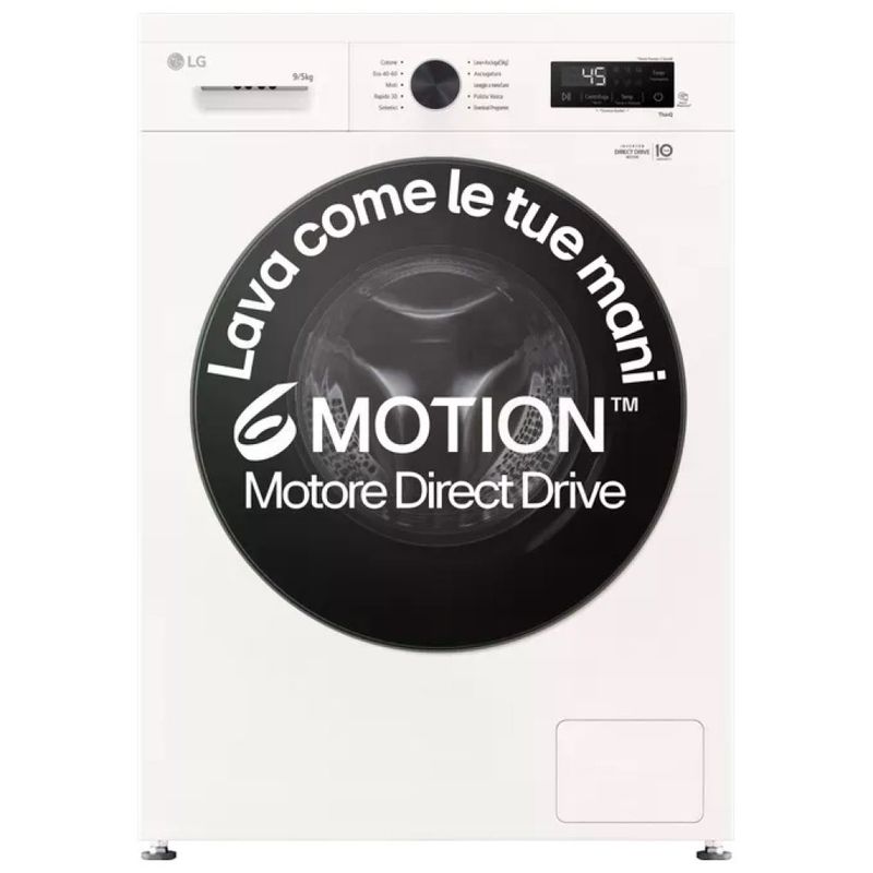 LG W4NX1095NWB Serie X1 Lavasciuga Frontale 9-5 Kg 1400 rpm Classe A-E 6 Motion Direct Drive Wi LG W4NX1095NWB Serie X1 Lavasciuga Frontale 9-5 Kg 1400 rpm Classe A-E 6 Motion Direct Drive Wi