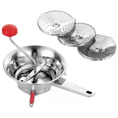 Pedrini 04GD199 Passaverdure 3 Dischi Intercambiabili Acciaio Inox 24 cm Made in Italy colore Inox