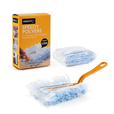 PERFETTO Piumino Catturapolvere Speedy con Manico e 5 Ricambi