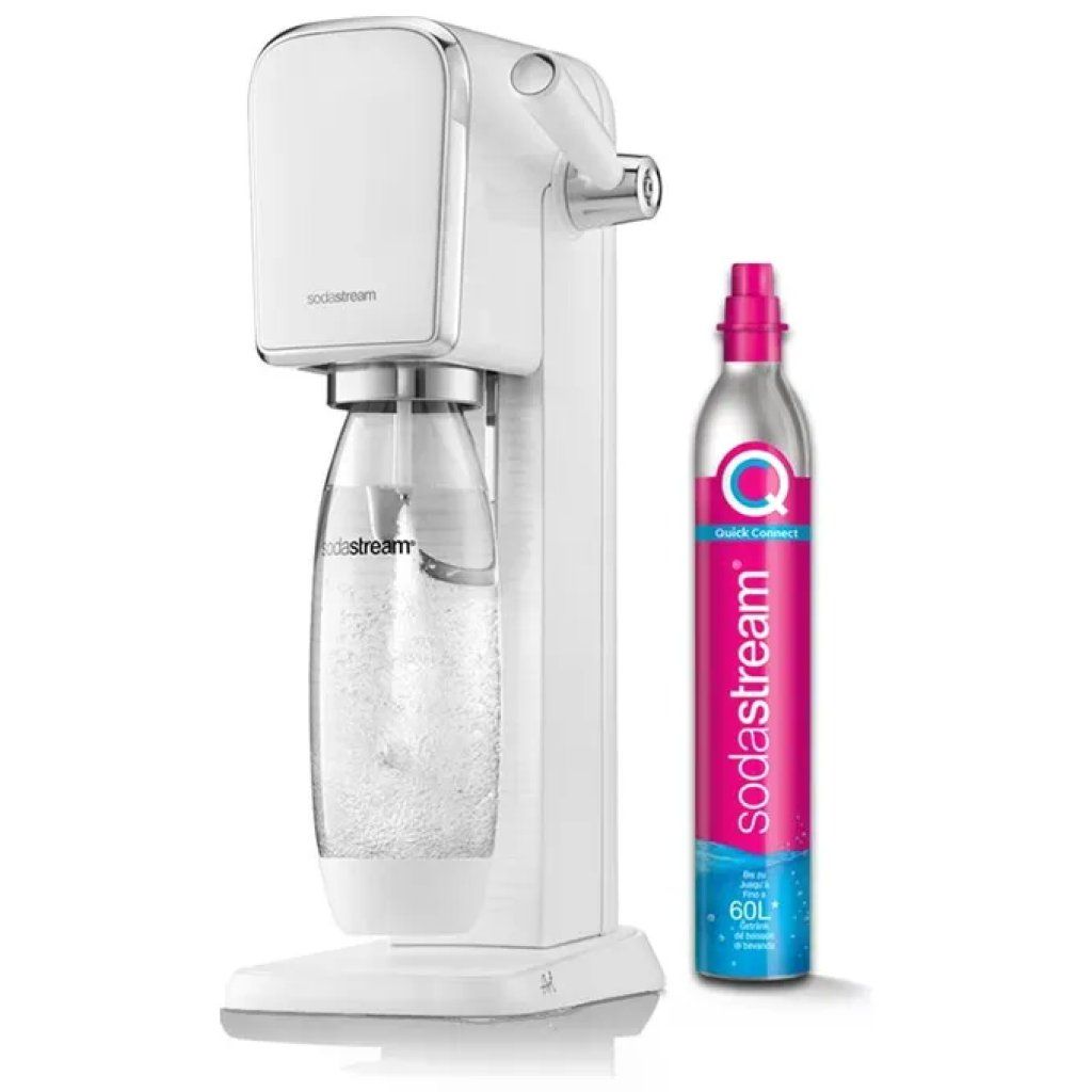 SodaStream 1013511410 ART Gasatore d'Acqua Starter Kit Bottiglia 1 L Ricarica CO2 60 L Snap