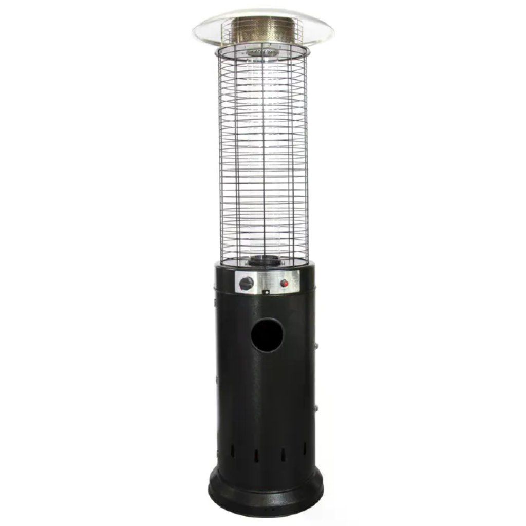 Dcg Stufa a Gas da Esterno 11kW Nero Argento Con Ruote SA9500 Dcg Stufa a Gas da Esterno 11kW Nero Argento Con Ruote SA9500