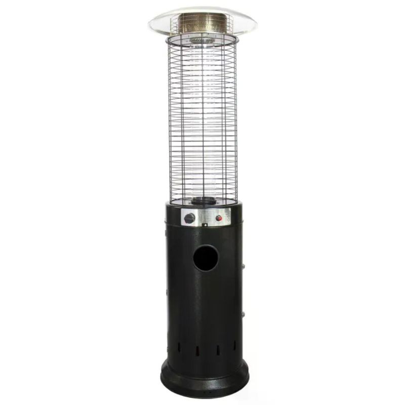 Dcg Stufa a Gas da Esterno 11kW Nero Argento Con Ruote SA9500 Dcg Stufa a Gas da Esterno 11kW Nero Argento Con Ruote SA9500