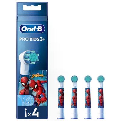 Oral-B Pro Kids Testine di Ricambio Spiderman 4 Pezzi Multicolore Oral-B Pro Kids Testine di Ricambio Spiderman 4 Pezzi Multicolore