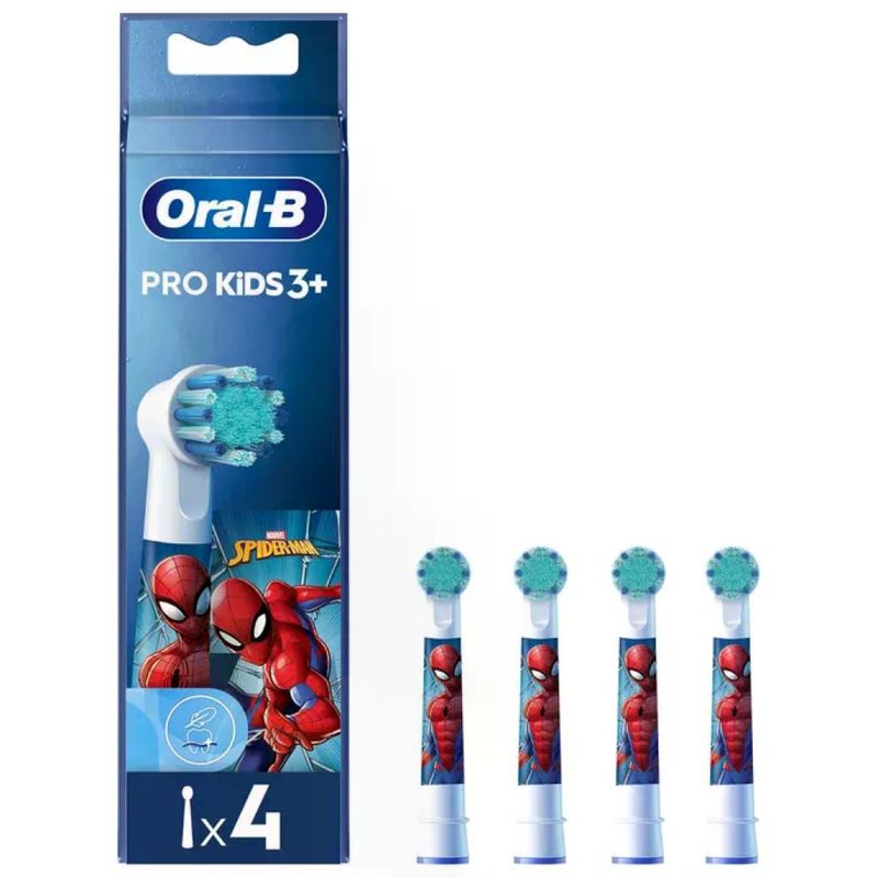 Oral-B Pro Kids Testine di Ricambio Spiderman 4 Pezzi Multicolore Oral-B Pro Kids Testine di Ricambio Spiderman 4 Pezzi Multicolore