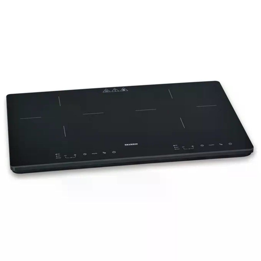 Severin DK1033 Piano cottura a induzione 60 cm 2 zone 3400 W 10 livelli di potenza Touch Screen Timer