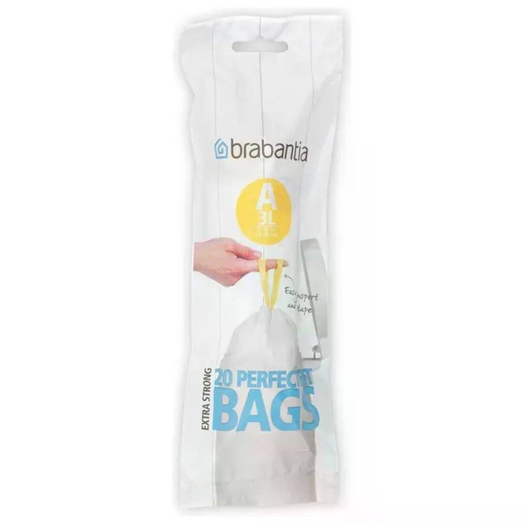 Brabantia 311727 PerfectFit Sacchetti per Rifiuti Tipo A 3 L 20 pz Brabantia 311727 PerfectFit Sacchetti per Rifiuti Tipo A 3 L 20 pz