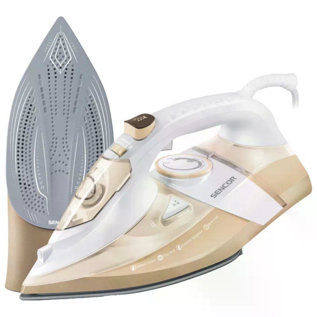 Sencor SSI 8310GD ferro da stiro a vapore, 3200W, piastra ceramica, colpo vapore 195 g-min, anti-calcare