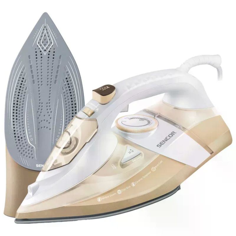 Sencor SSI 8310GD ferro da stiro a vapore, 3200W, piastra ceramica, colpo vapore 195 g-min, anti-calcare