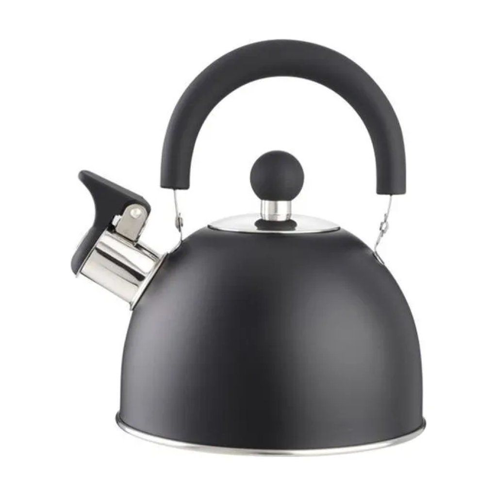 EVA 013771 Bollitore con fischio 1,5 L nero satinato