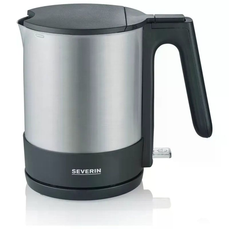 Severin WK3409 Bollitore Elettrico 1.7 L 2200 W Filtro Anticalcare Base 360° colore Nero Acciaio Inox