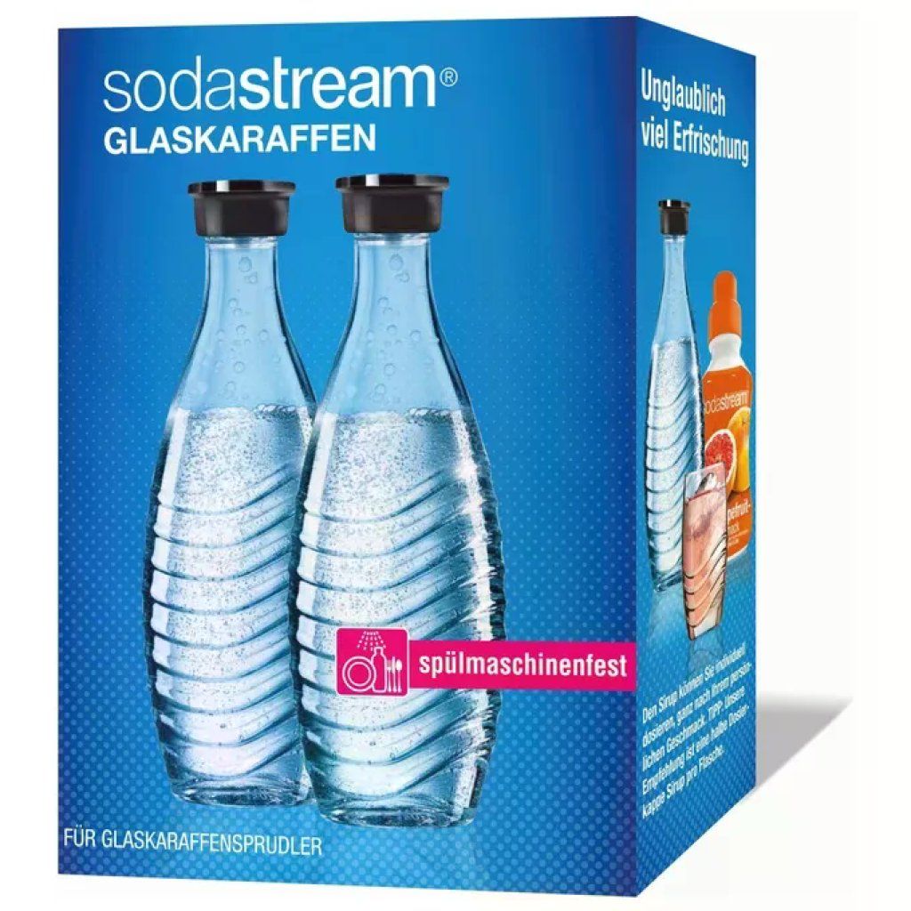 SodaStream Glass Carafe Duo Pack - Accessorio gasatore, 2 bottiglie in vetro da 0,7 L