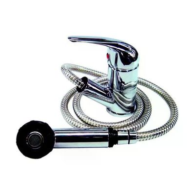 Aglaia CDF02434 Miscelatore per Lavello con Doccia Estraibile Ottone Cromato colore Cromato