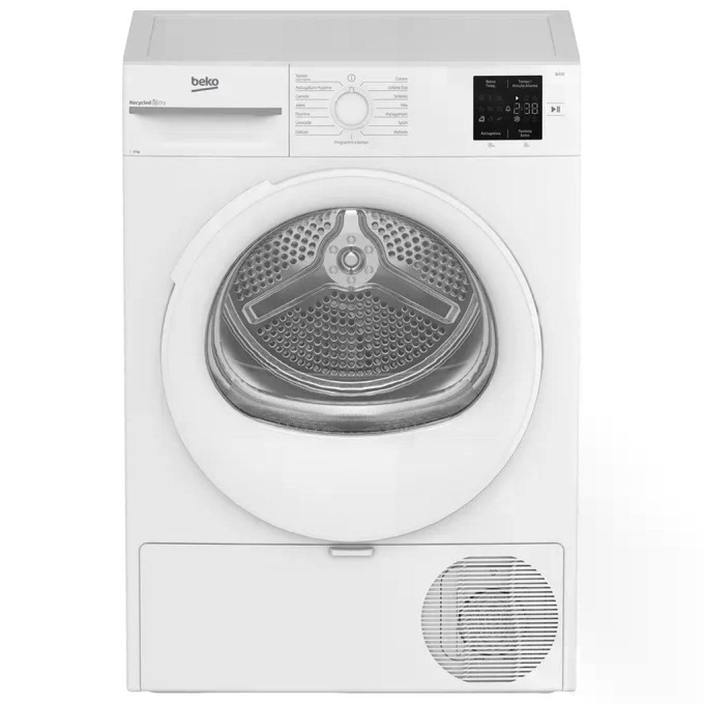 Beko BMTR38W Asciugatrice Pompa di Calore 8 Kg Classe D 15 Programmi 64 dB (85x60x55 cm) colore Bianco