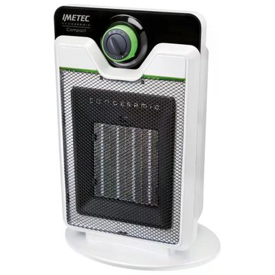 Imetec CFH1-100 Eco Ceramic Termoventilatore 2000 W Bianco e Nero