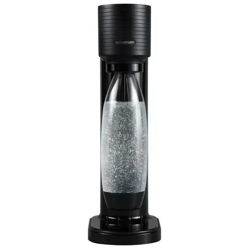 SodaStream 2270273 Gaia Gasatore d'Acqua con Bottiglia PET 1L Cilindro CQC ad Aggancio Rapido colore Nero