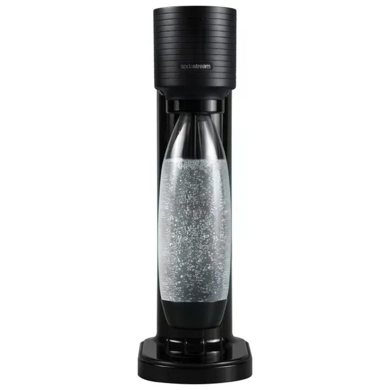 SodaStream 2270273 Gaia Gasatore d'Acqua con Bottiglia PET 1L Cilindro CQC ad Aggancio Rapido colore Nero