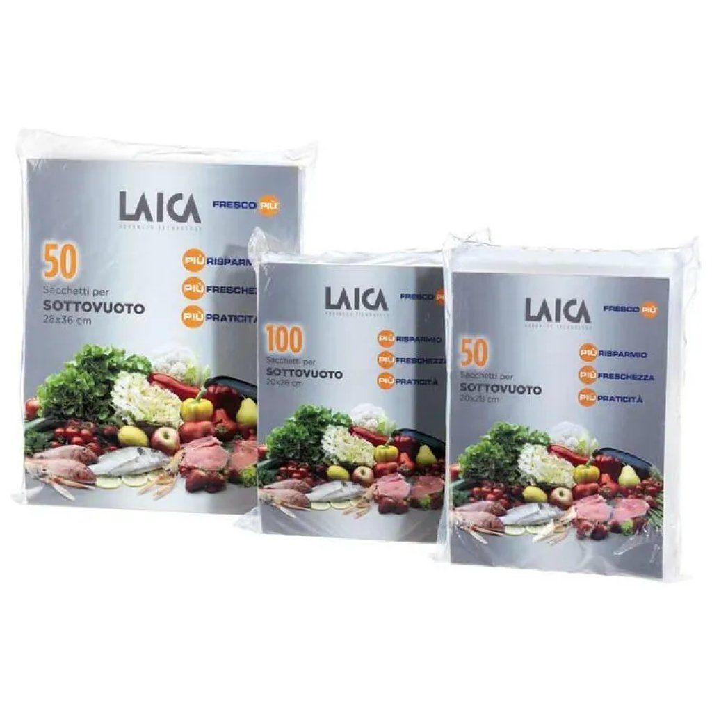 LAICA VT3500 Sacchetti Sottovuoto 28 x 36 cm, 50 Pezzi LAICA VT3500 Sacchetti Sottovuoto 28 x 36 cm, 50 Pezzi