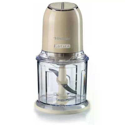 Ariete 0438 Vintage Tritatutto Chopper Tritaghiaccio 400 W 600 ml 4 lame Acciaio Inox 2 velocita' colore