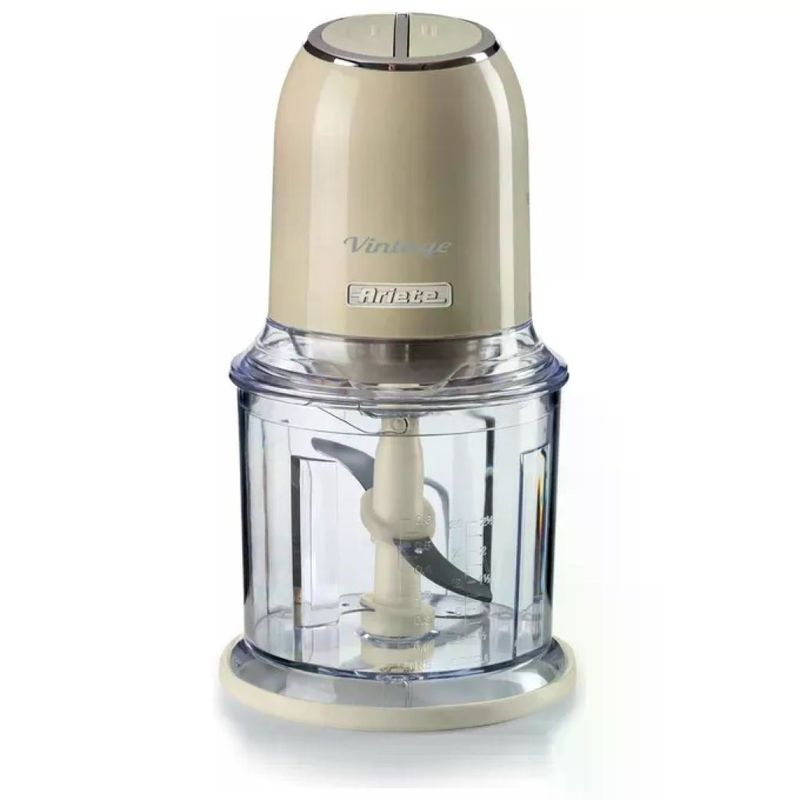 Ariete 0438 Vintage Tritatutto Chopper Tritaghiaccio 400 W 600 ml 4 lame Acciaio Inox 2 velocita' colore Ariete 0438 Vintage Tritatutto Chopper Tritaghiaccio 400 W 600 ml 4 lame Acciaio Inox 2 velocita' colore