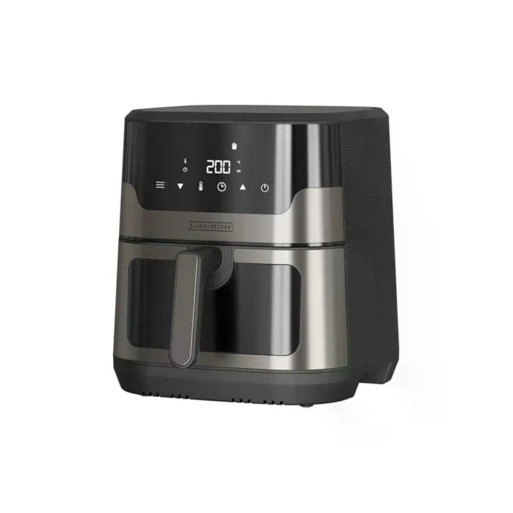 Black+Decker BXAF8001E Friggitrice ad Aria 1700W 8 Programmi 8-9 Persone Display Touch 8 Litri