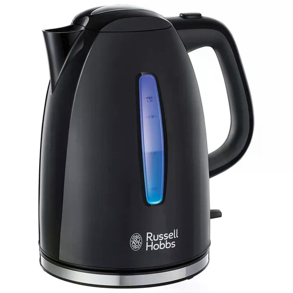 Russell Hobbs 22591-70 Textures Plus Bollitore Elettrico 1.7 L 2400 W base 360° filtro rimovibile colore Nero