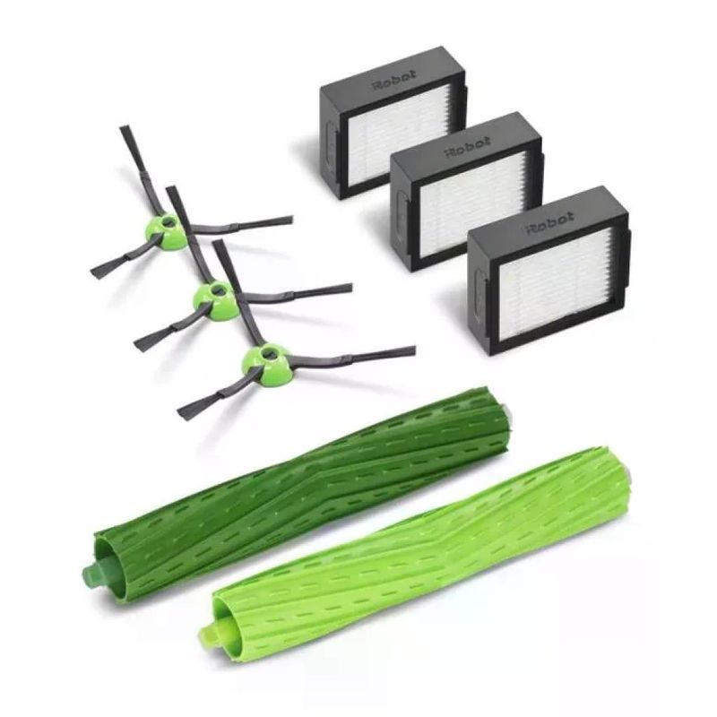 IRobot 4757966 Roomba Kit Accessori di Ricambio Serie e i j 3 Spazzole Laterali 3 Filtri High Efficiency