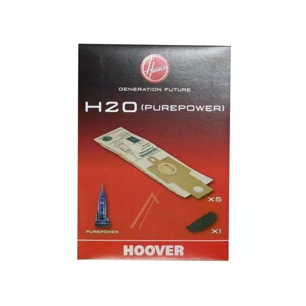 Hoover H20 Sacchetti per Aspirapolvere PurePower Upright Originali 5 pz con Filtro