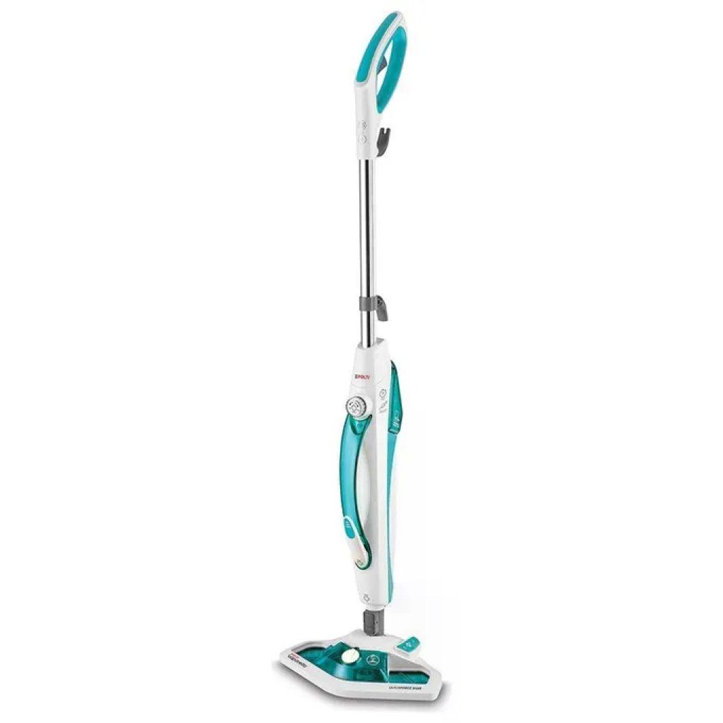 Polti Vaporetto SV450 Double Scopa a Vapore 2 in 1, 1500 W, 13 Accessori, Bianco e Verde Acqua