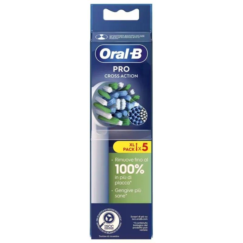 Oral-B Pro Cross Action EB50 – 5 testine di ricambio bianche Oral-B Pro Cross Action EB50 – 5 testine di ricambio bianche