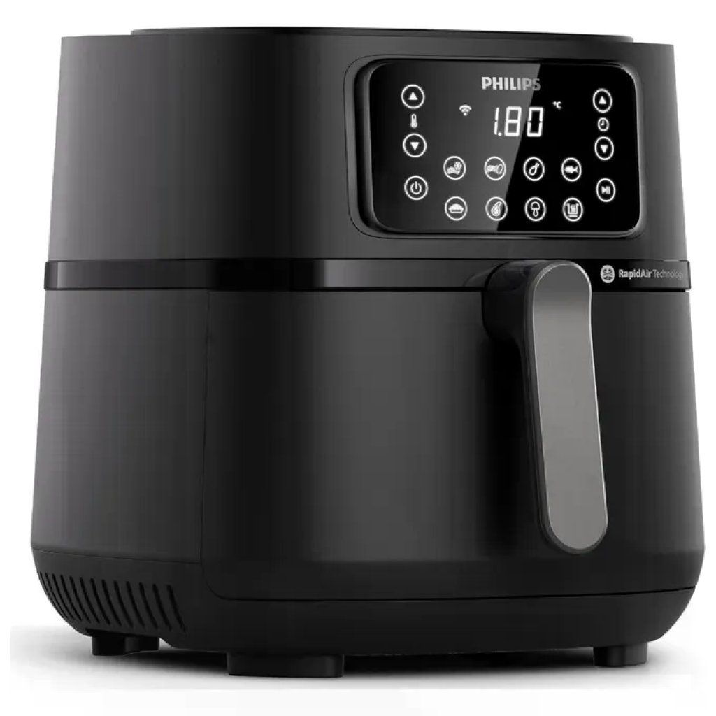 Philips Airfryer Serie 5000 7,2 L con funzione vapore, 2000 W, 12 programmi, touchscreen, nera