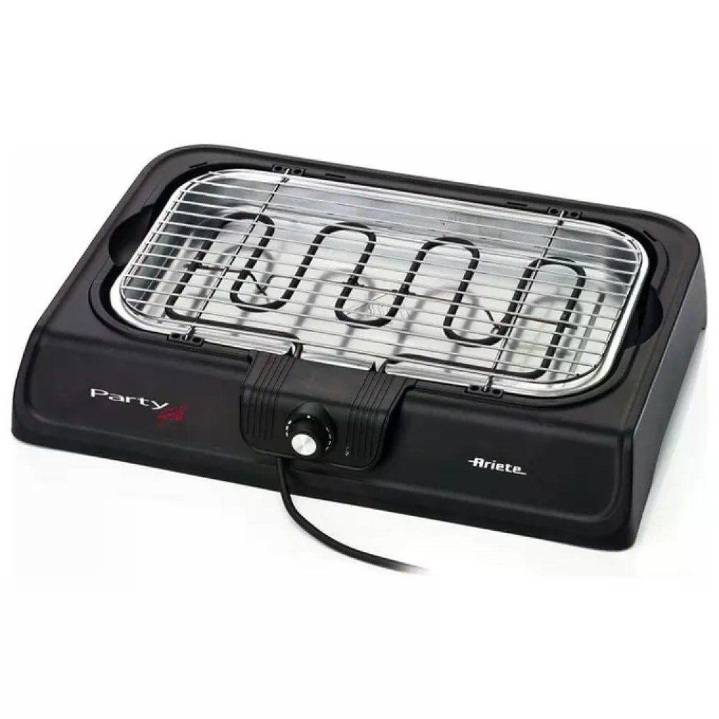 Ariete 723 Party Grill Barbecue Elettrico da Tavolo 2000W Termostato Regolabile Vassoio Raccogli Grasso