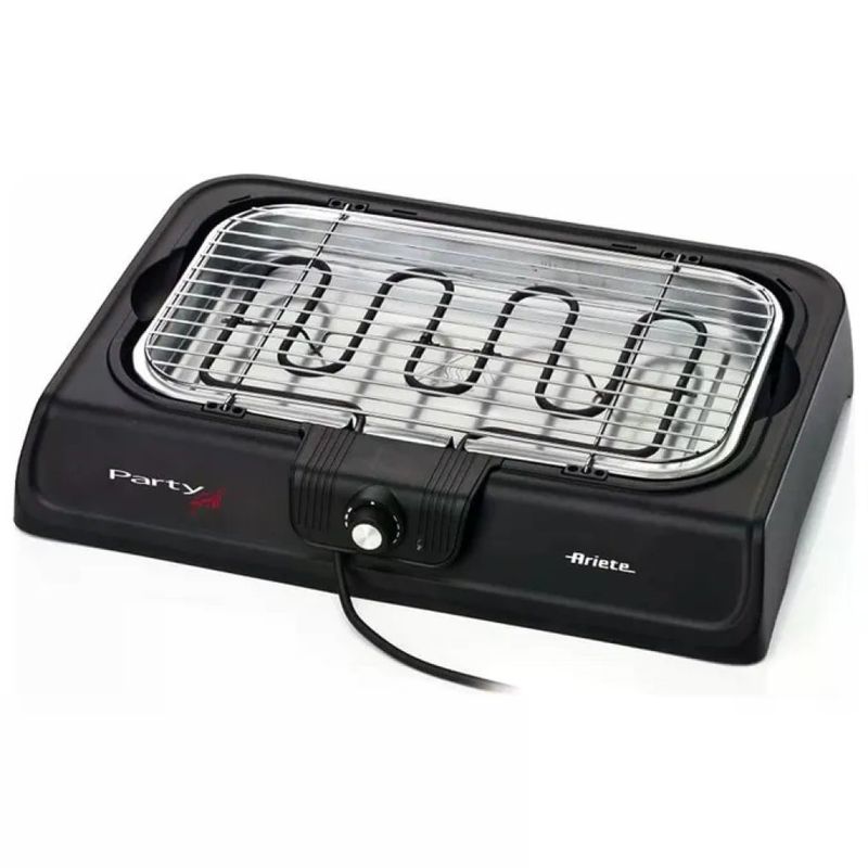 Ariete 723 Party Grill Barbecue Elettrico da Tavolo 2000W Termostato Regolabile Vassoio Raccogli Grasso