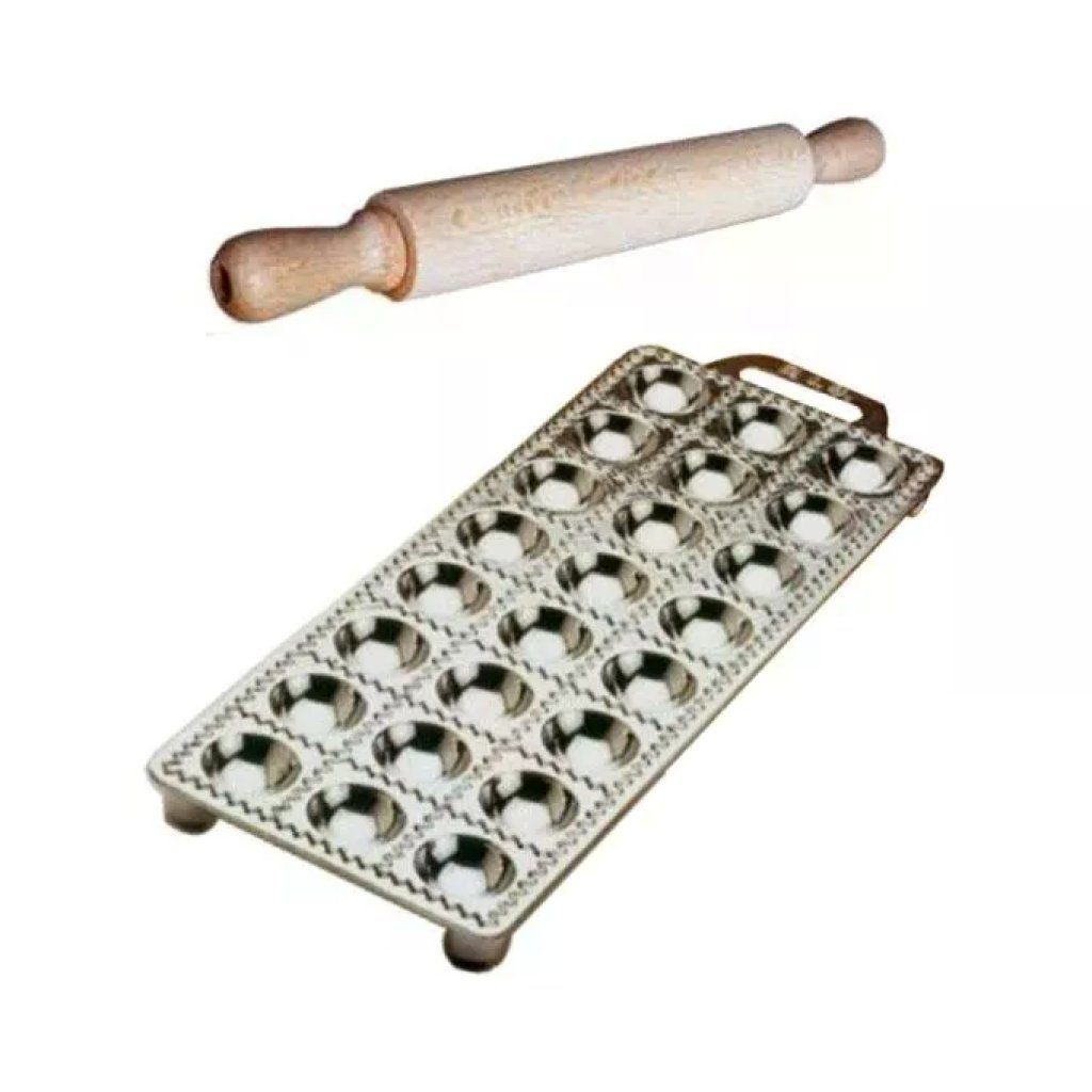 Ottinetti Stampo per 12 Agnolotti con Rullo Ottinetti Stampo per 12 Agnolotti con Rullo
