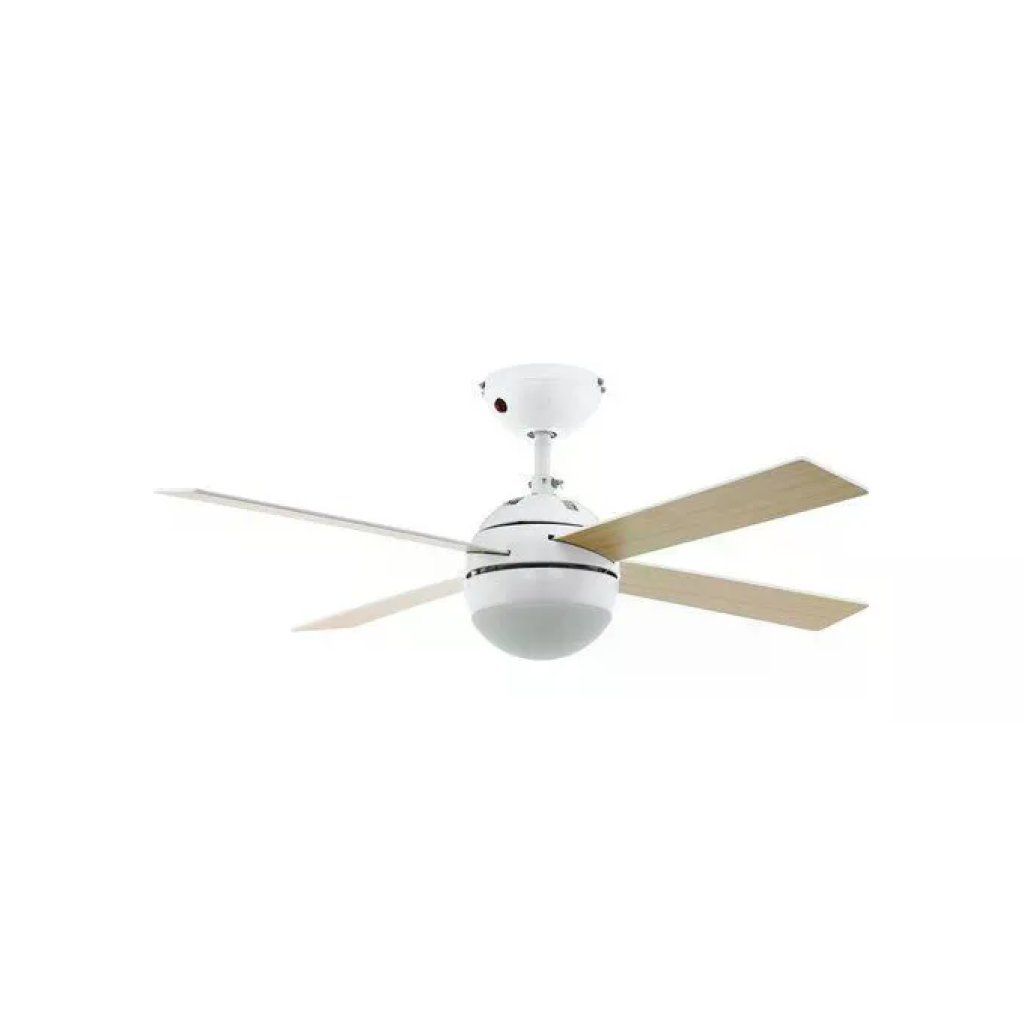EGLO 56036 Ventilatore da Soffitto Bianco con Telecomando, 4 Pale e Diametro 106,6 cm