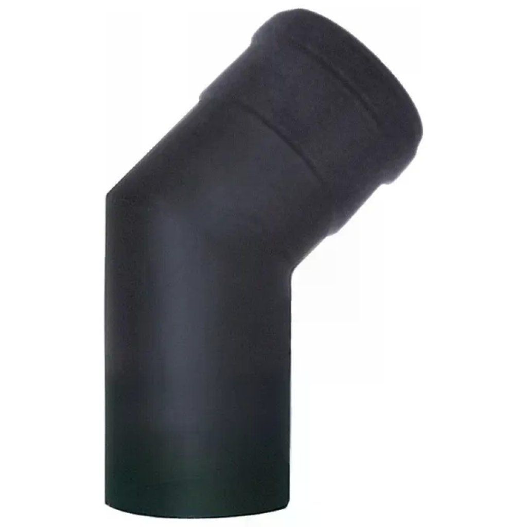 ALA 2000 ALA Aeternum Gomito per Canale da Fumo 80 mm, 45°, Nero Opaco
