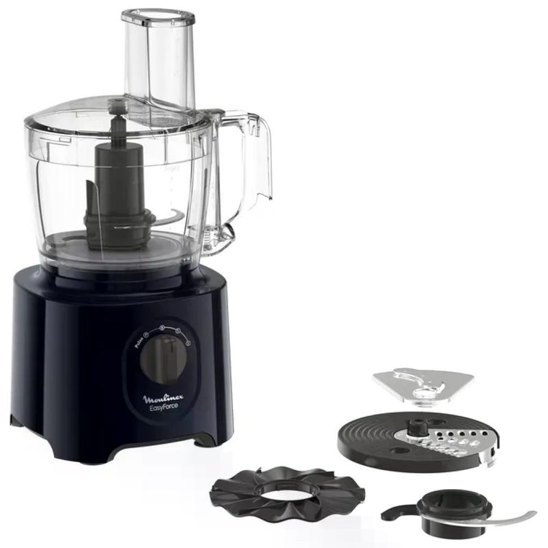 Moulinex Easy Force FP242810 Robot da Cucina 800 W, 2,4 L, Nero