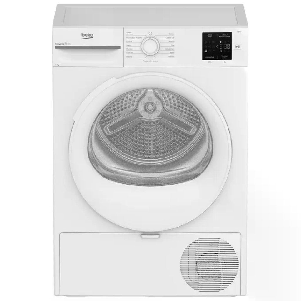 Beko BMT73EW Asciugatrice a Pompa di Calore 7 kg, Classe D, Bianca