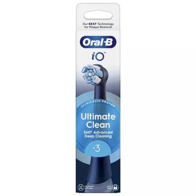 Oral-B iO Ultimate Clean Testine di Ricambio Nere, 3 Pezzi Oral-B iO Ultimate Clean Testine di Ricambio Nere, 3 Pezzi