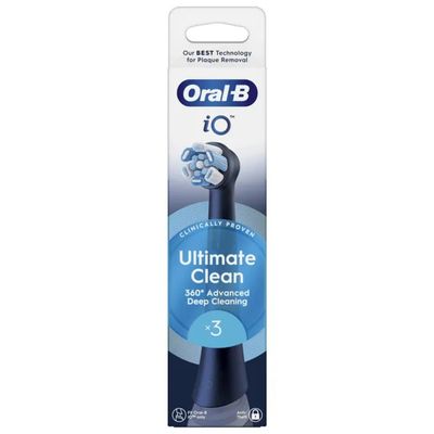 Oral-B iO Ultimate Clean, 3 testine di ricambio nere