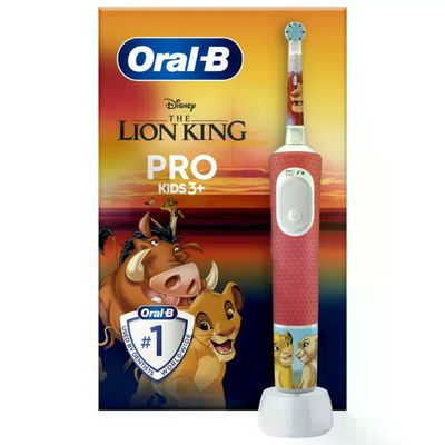 Oral-B Vitality Pro Kids Spazzolino Elettrico Re Leone con Adesivi