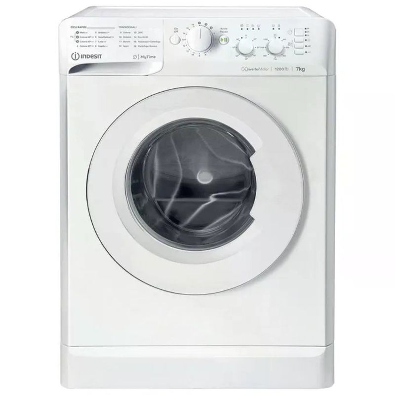 Indesit MTWC71296WIT Lavatrice Carica Frontale 7 Kg 1200 rpm Classe A Motore Inverter 16 Programmi Indesit MTWC71296WIT Lavatrice Carica Frontale 7 Kg 1200 rpm Classe A Motore Inverter 16 Programmi