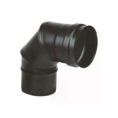 Maral Gomito a 90° in Acciaio Inox Nero per Stufa a Pellet