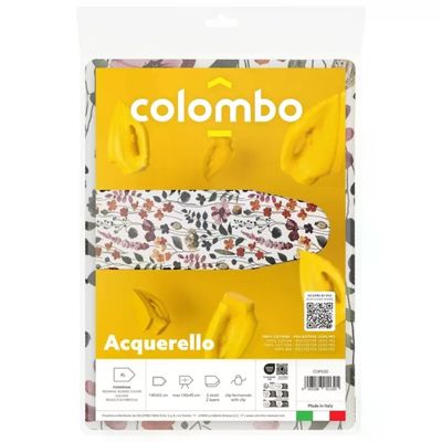 Colombo CLM575520 Newscal Copriasse da Stiro 130x50 cm Cotone con Mollettone e Fermanodo colore Turchese Colombo CLM575520 Newscal Copriasse da Stiro 130x50 cm Cotone con Mollettone e Fermanodo colore Turchese