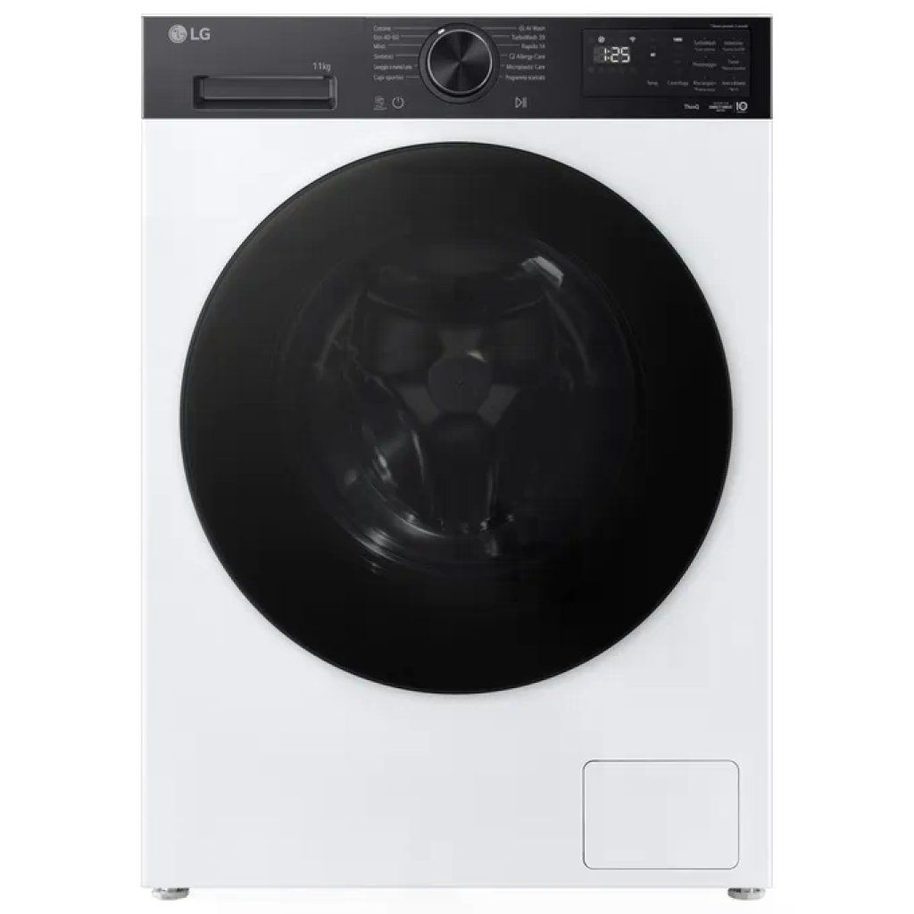 LG F4NX5011TKB Lavatrice Carica Frontale 11 Kg 1400 rpm Classe A TurboWash Steam Wi-Fi (85x60x56.5 cm