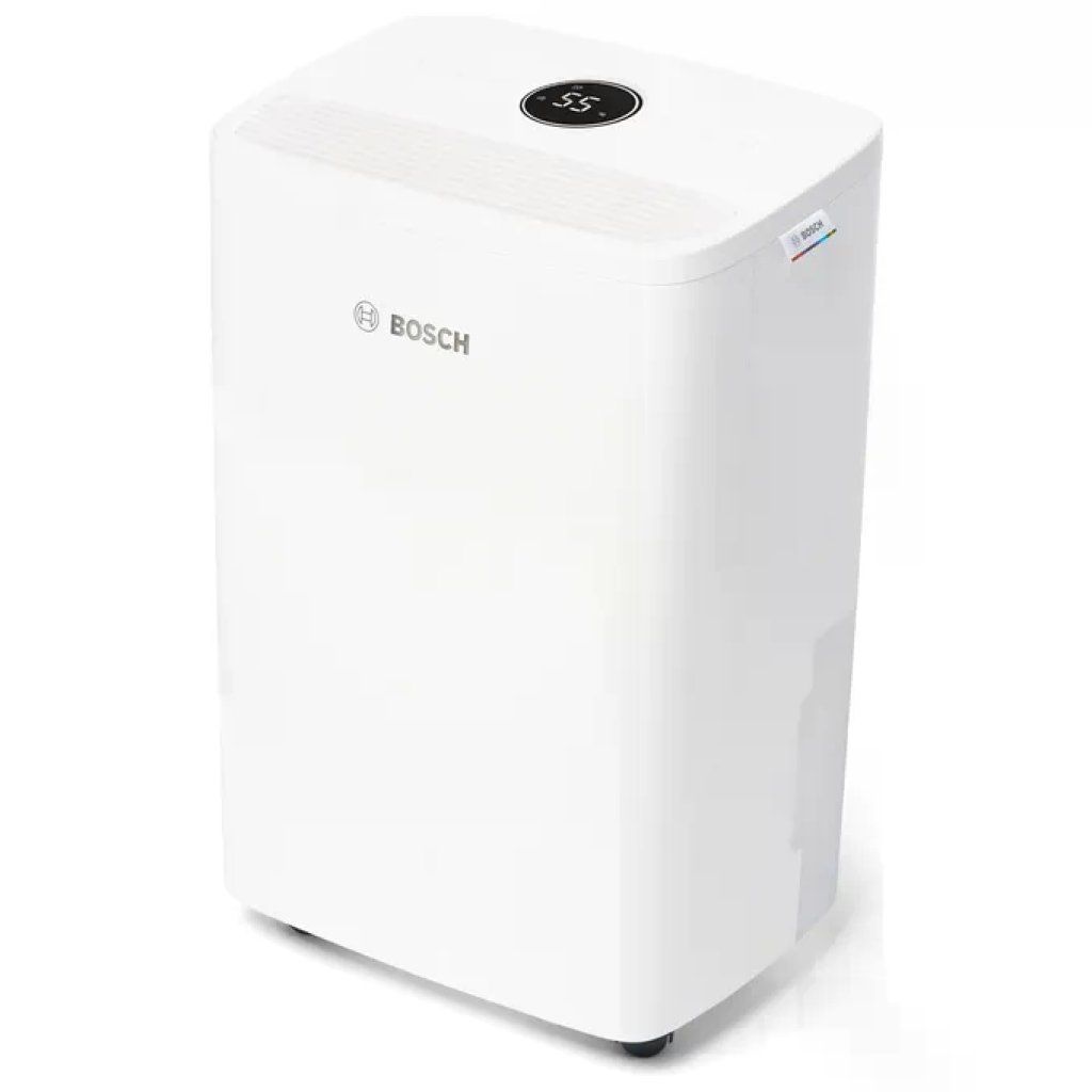Bosch DRY 1000 Deumidificatore 10 L/24h, per ambienti fino a 40 m², serbatoio 2,5 L, 36 dB, bianco Bosch DRY 1000 Deumidificatore 10 L/24h, per ambienti fino a 40 m², serbatoio 2,5 L, 36 dB, bianco